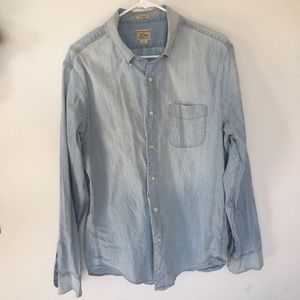 J crew stretch chambray Shirt classic large